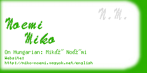 noemi miko business card